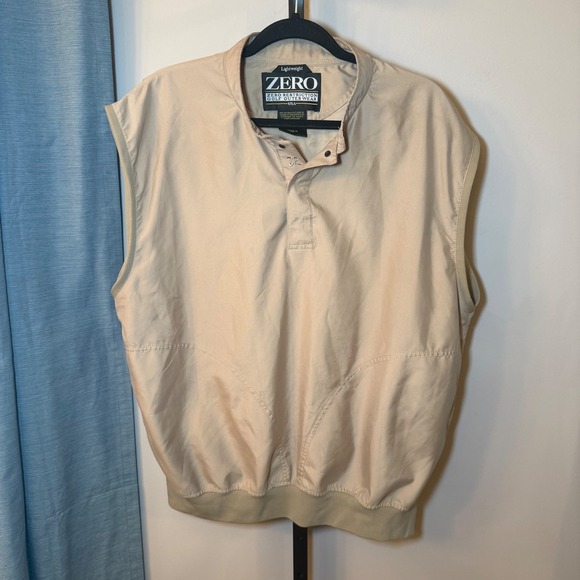 Zero Restriction Lightweight Pullover Vest Golf Tan‎ Khaki Men's Size Medium - Picture 1 of 7